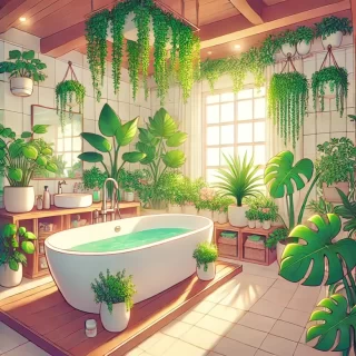 お風呂場に観葉植物を置いてリゾート気分♪ 手間いらずのおすすめ種類も紹介！